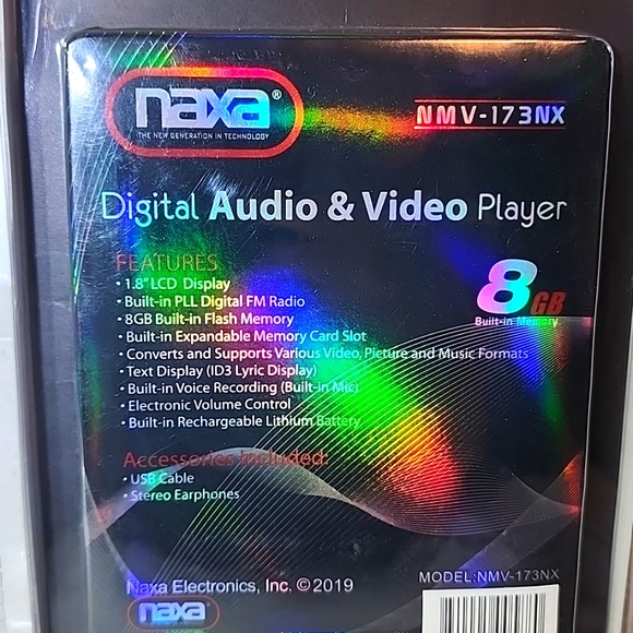 NAXA Digital Portable 8GB Audio & Video Player NEW - Picture 5 of 5